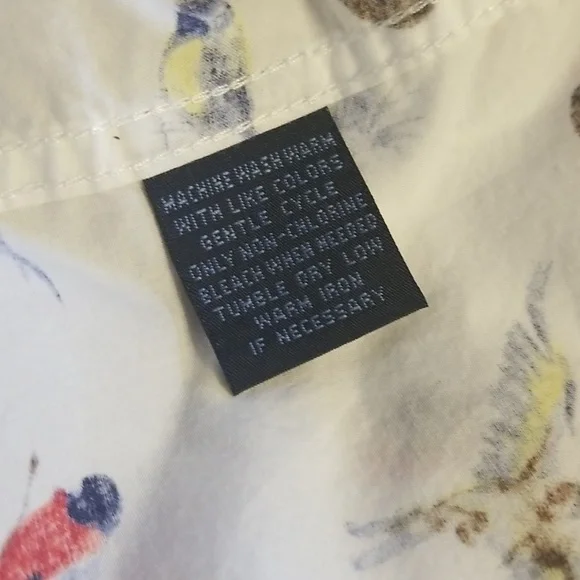 Charleston Threads Mens Longsleeve Button Down Shirt Red Yellow Blue Bir… - Picture 10 of 10